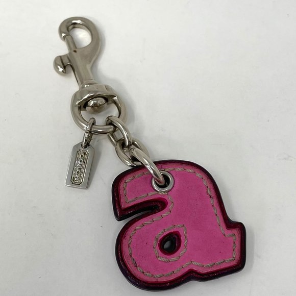 Coach Keychain Purse Accessory Pink Letter a